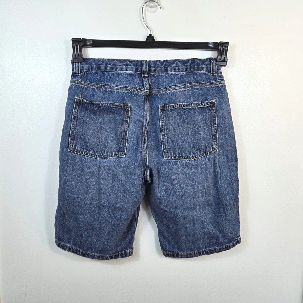 Childrens Place Boys Blue Medium Wash‎ Skater Carpenter Denim Shorts 14 Husky